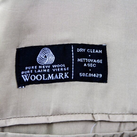 Calvin Klein Blazer 44R Wool Gray 3-Button cK Logo Made in Canada Vintage - Picture 7 of 10
